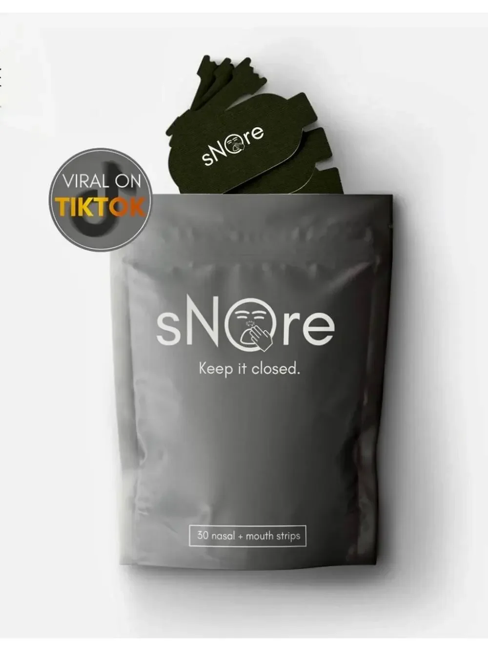 sNOre Mouth Tape & Nasal Strips - 30 day supply of each